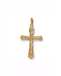 9ct-Gold Scroll-Crucifix Cross CX0037