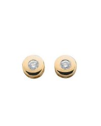 9ct-Gold Diamond Button-Studs DER0019