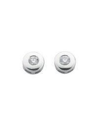9ct-Gold Diamond Button-Studs DER0101
