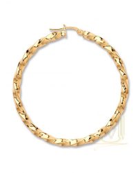 9ct-Gold Twisted-Hoop Earrings ER1456