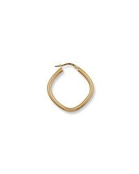 9ct-Gold Squircle Hoop-Earrings ER0384