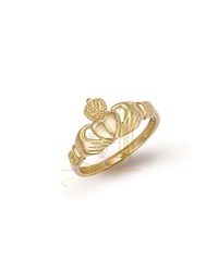 9ct-Gold Baby Claddagh-Ring R0089