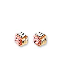 9ct-Gold Tri-Colour Wool-Knot Studs-ST0238