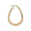 Gold Pear Shape Half Mesh Earrings ER1411