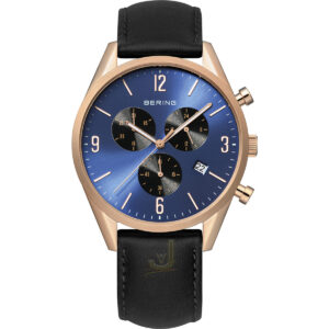 Bering IP Rose Gold Chronograph Watch