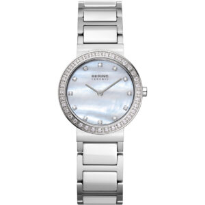 Bering White Ceramic MOP Dial Ladies Watch