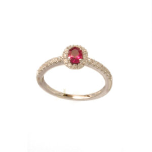 Ruby/Diamond Cluster Ring 1086W18RD