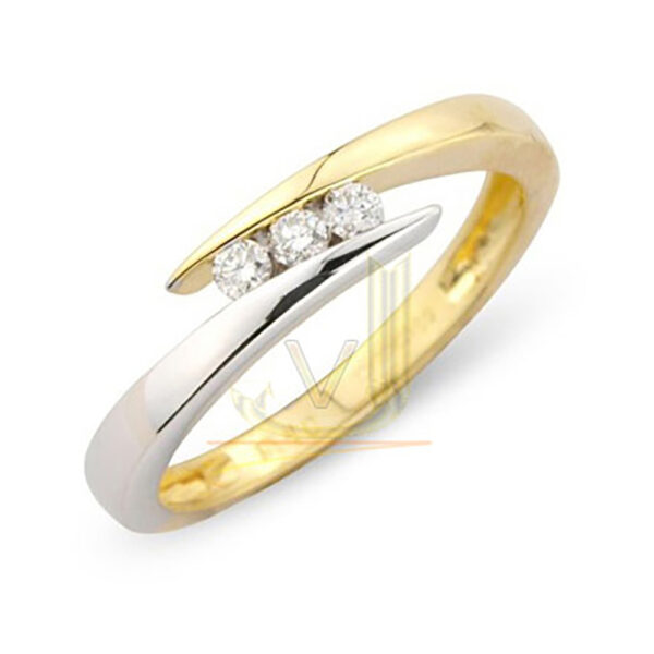 Fancy-Trilogy Diamond Ring 1E13D