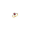 Oval Ruby/Diamond Cluster-Ring 1N86-18DR
