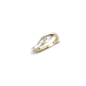 Diamond Crossover Engagement Ring