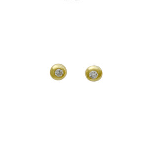 18ct Solitaire Diamond Button Studs