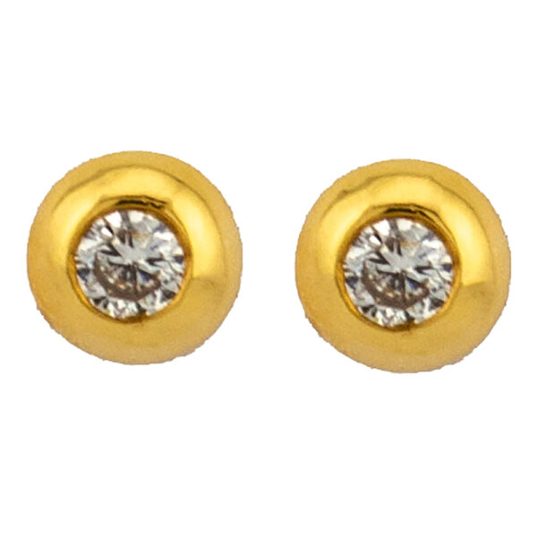 18ct Diamond Button-Studs VJ2290