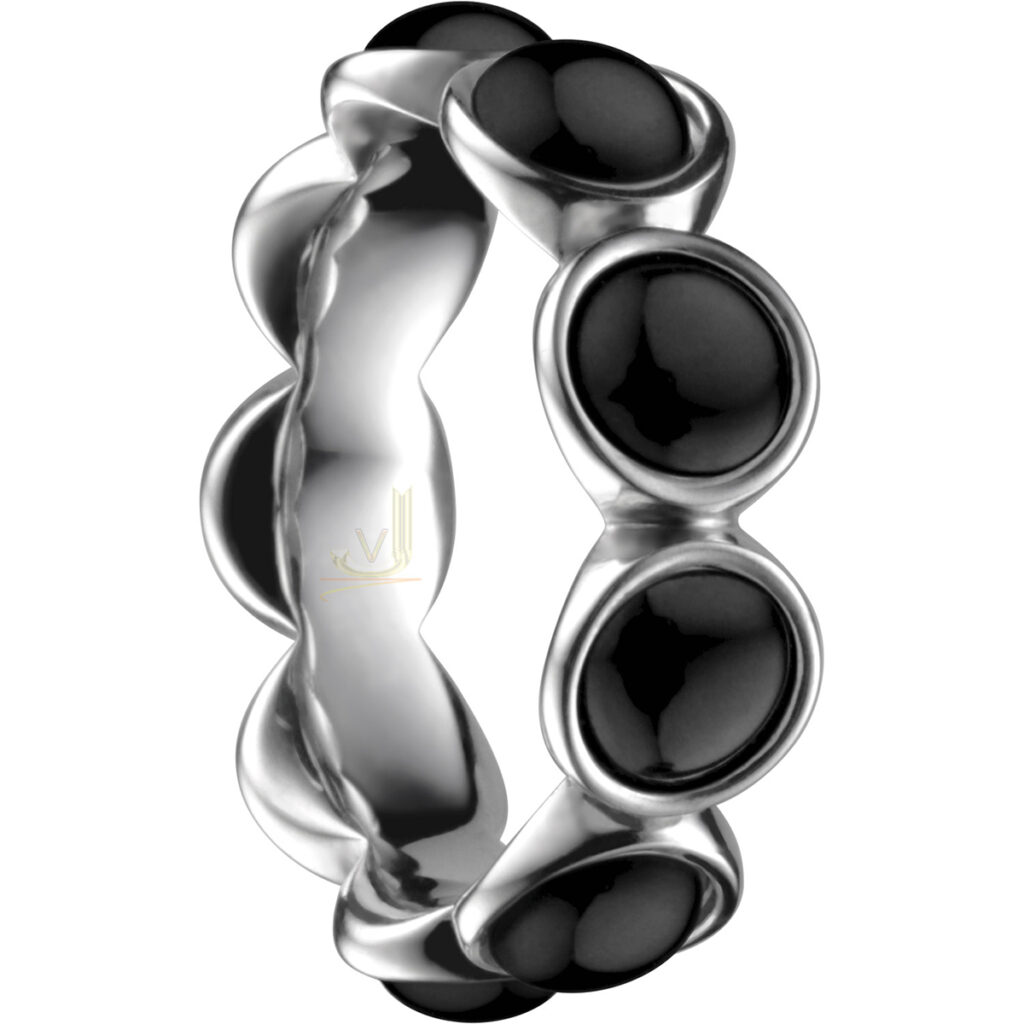 Bering Black Ceramic Bubble Ring 501-16-X5