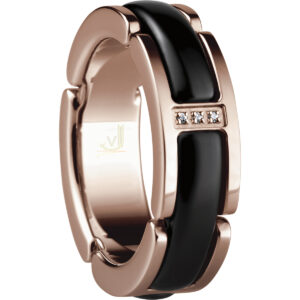 Bering Black Ceramic Link Ring