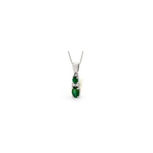 Diamonds/Emerald Pendant Chain 6M90WDE