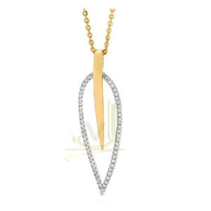 Gold Leaf Design Diamond Pendant