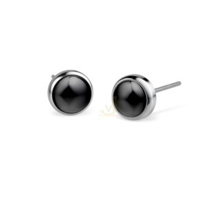 Bering Black Ceramic Bubble Stainless Steel Earring