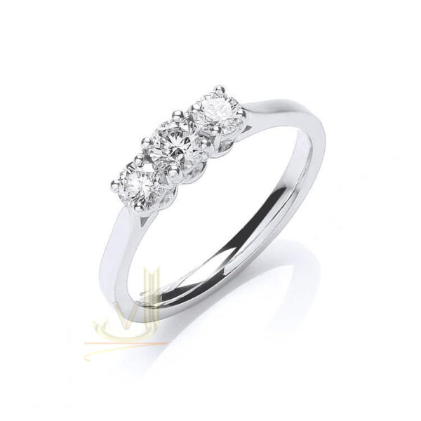 Certificated Diamond-Trilogy Ring DR0902