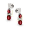 9ct-Gold Diamonds-Ruby Drop-Earrings 7Z49WDR