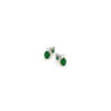 9ct-White-Gold Emerald/Diamonds Earrings 7Z50WDE