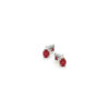 9ct-White-Gold Ruby/Diamonds Earrings 7Z50WDR