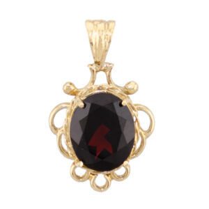 Large Oval Garnet Pendant