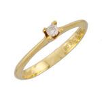 18ct Yellow Gold Solitaire Diamond Ring ABC722-30