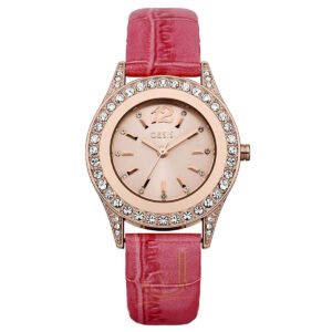 Oasis Pink Croc Strap Ladies Watch