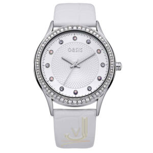Oasis Silver Sunray Dial Ladies Watch