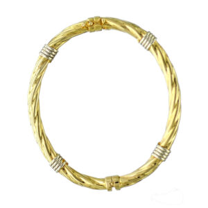 9ct-Gold Twisted Bangle BN0117