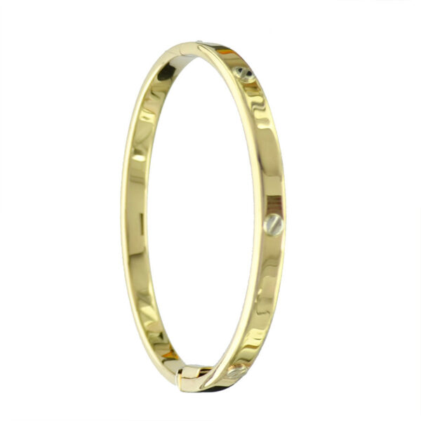 9ct-Gold Simple-Style Love-Bangle BN13NV