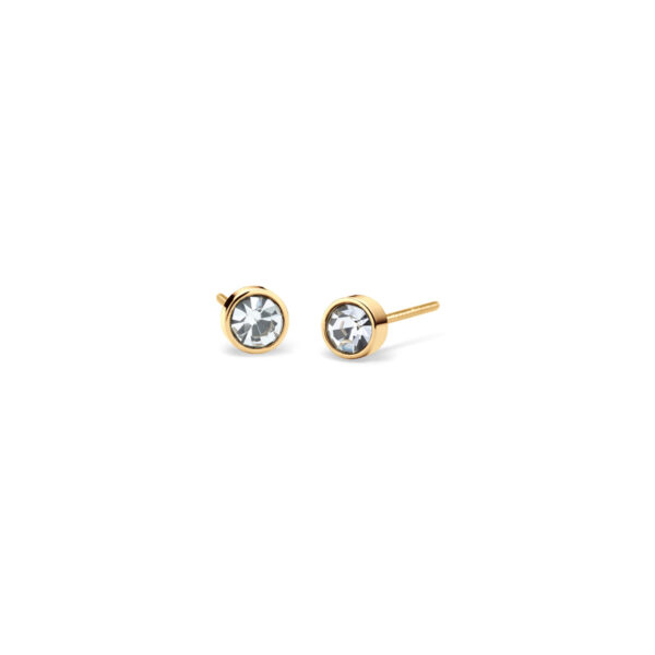 Bering Arctic Symphony polished gold Studs