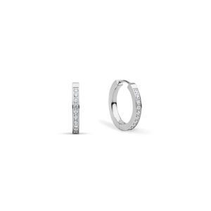 Bering Arctic Symphony polished Silver Hoop Earring