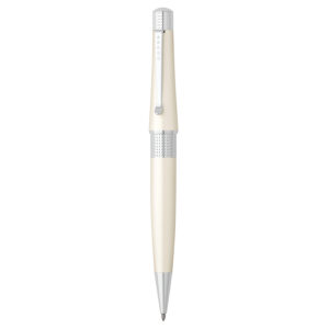A T Cross Beverly Pearlescent White Lacquer Ballpoint