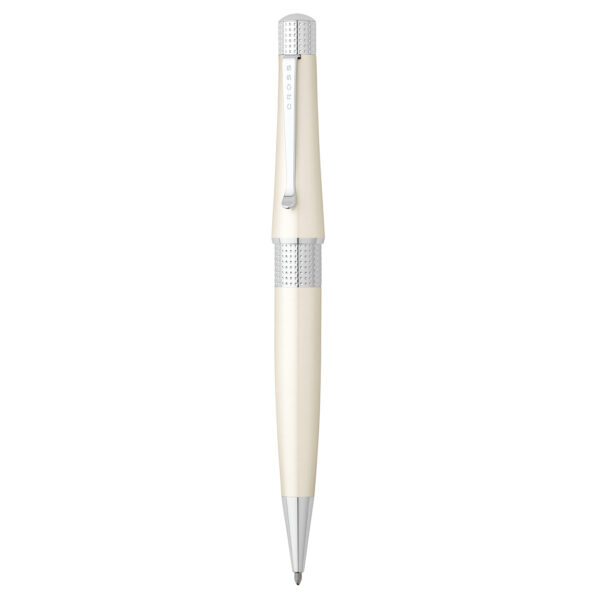Beverly Pearlescent-White-Lacquer Ballpoint-Pen