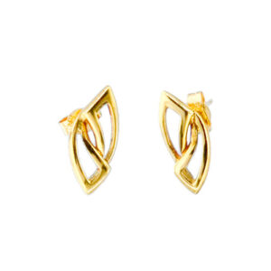 18ct Gold Leaf Earrings