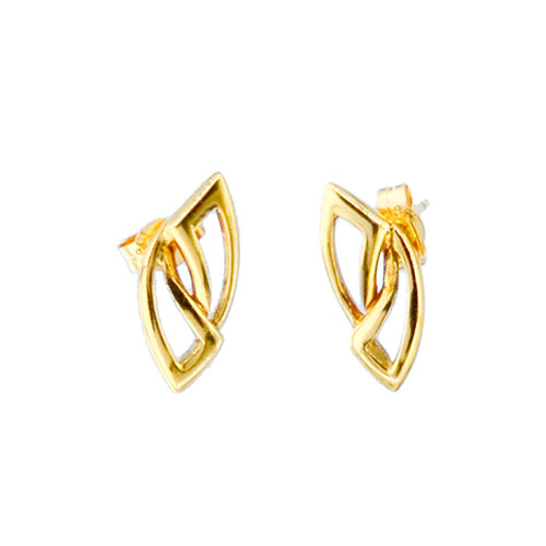 18ct-Gold Leaf Earrings CHP034ER