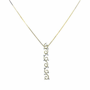 18ct Gold Diamond Fancy Pendant Chain