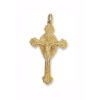 Gold INRI Scroll Fancy Crucifix