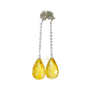 Citrine and Diamond Drops Earrings