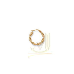 9ct-Gold Twisted-Hoop Earrings ER0024
