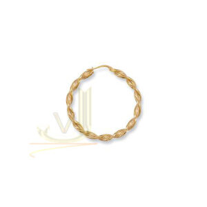 9ct-Gold Twisted-Hoop Earrings ER0026