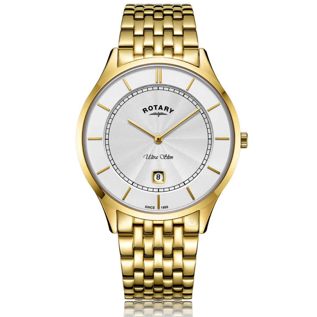 Rotary Ultra Slim Silver Dial Gents Watch GB08413/02