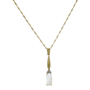Opal Diamond pendant and Chain