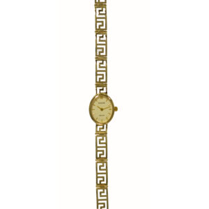Accurist 9ct Gold Greek Design Bracelet Ladies Watch