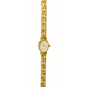 Accurist 9ct Gold Woven Bracelet Ladies Watch