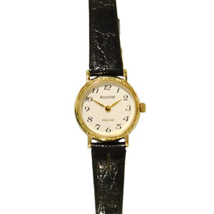 Accurist 9ct Gold Arabic Numeral Ladies Watch