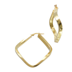 Gold Square Earrings HXL-HMES