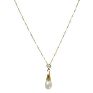 Diamonds Pearl Pendant Chain K067