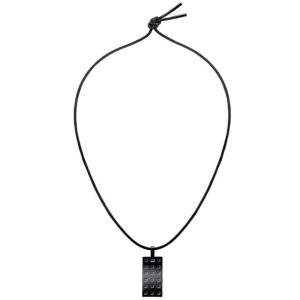 Calvin Klein Grid Black PVD Ladies Necklace